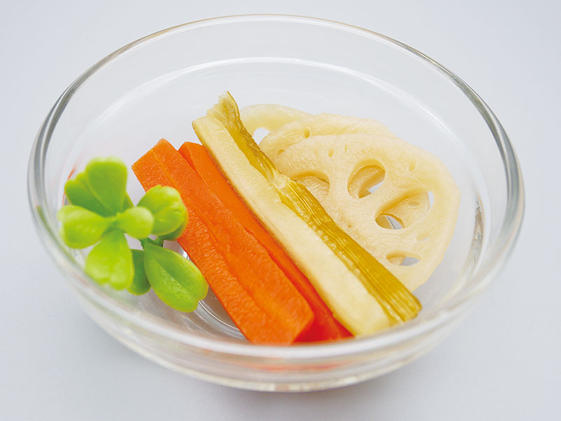 社食惣菜の食べ合せ「季節野菜の3種ピクルス 」