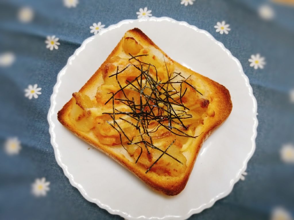 社食惣菜アレンジレシピ「じゃがバタ明太トースト」